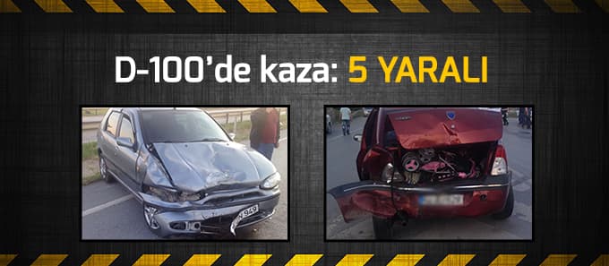 D-100 de kaza:5 yaralı