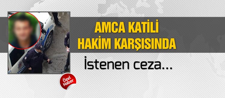 Amca katili hakim karşısında
