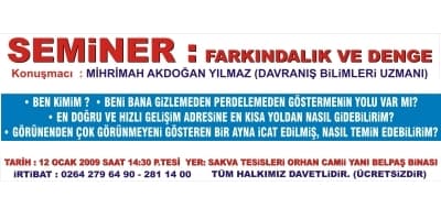Farkındalık ve Denge!