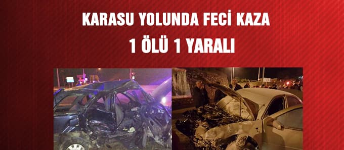Karasu yolunda kaza: 1 ölü