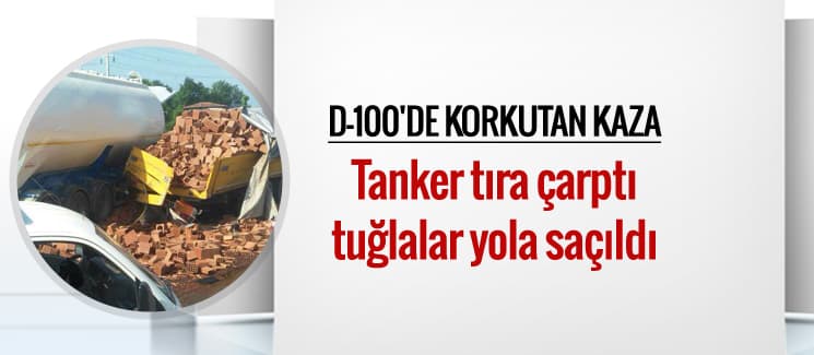 D-100'de korkutan kaza