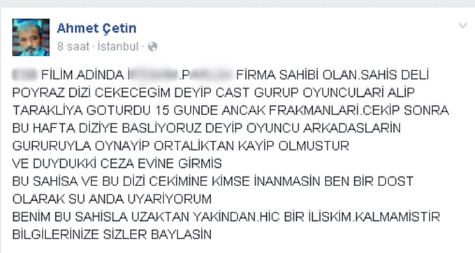 Diziyi çekemeden ayrıldılar