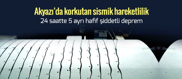Akyazı'da korkutan sismik hareketlilik