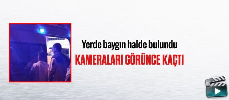 Uyuşturucu kullanan genç, kamerayı görünce kaçtı