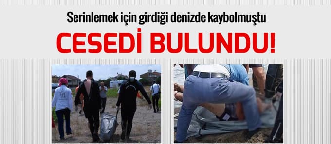 Denizde kaybolan gencin cesedi bulundu