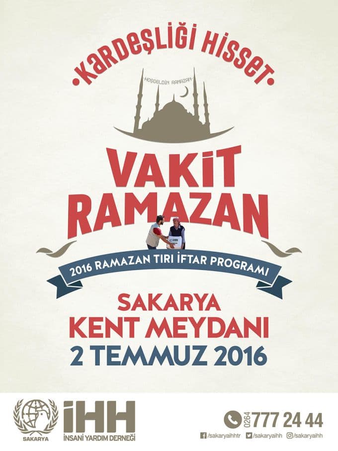 İHH'nın iftar tırı Sakarya'ya geliyor