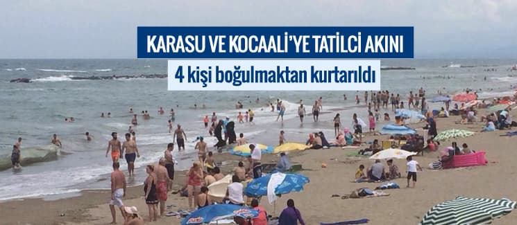 Karasu ve Kocaali'ye tatilci akını