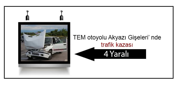 TEM otoyolu Akyazı Gişeleri' nde kaza 