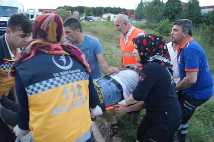 Hendek'te büyük kaza 