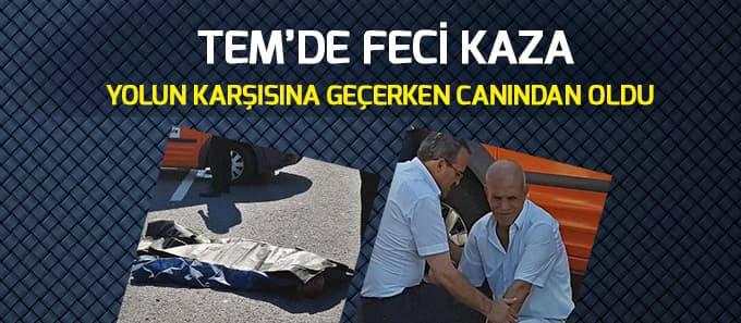 Otoyoldan geçerken canından oldu