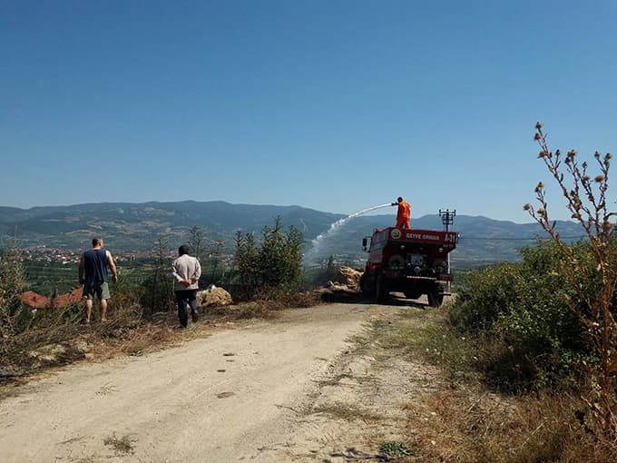 Ekin tarlasında yangın
