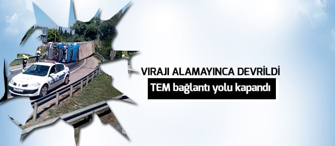 Virajı alamayınca devrildi