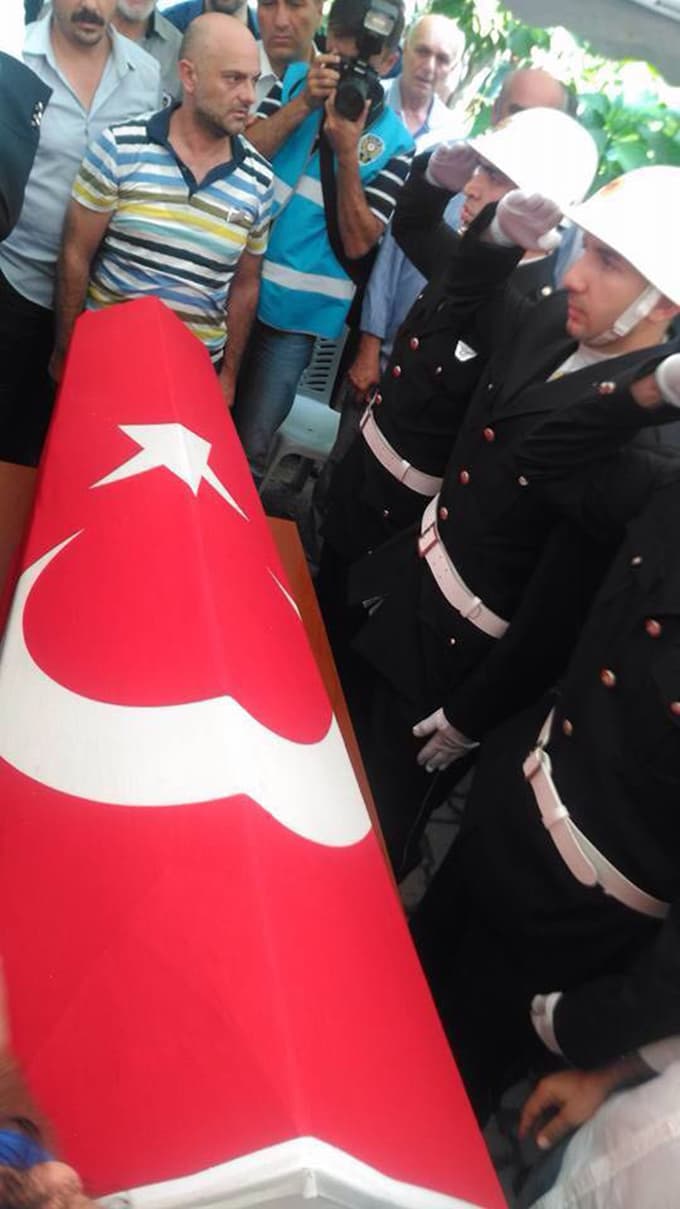 Şehide acı veda