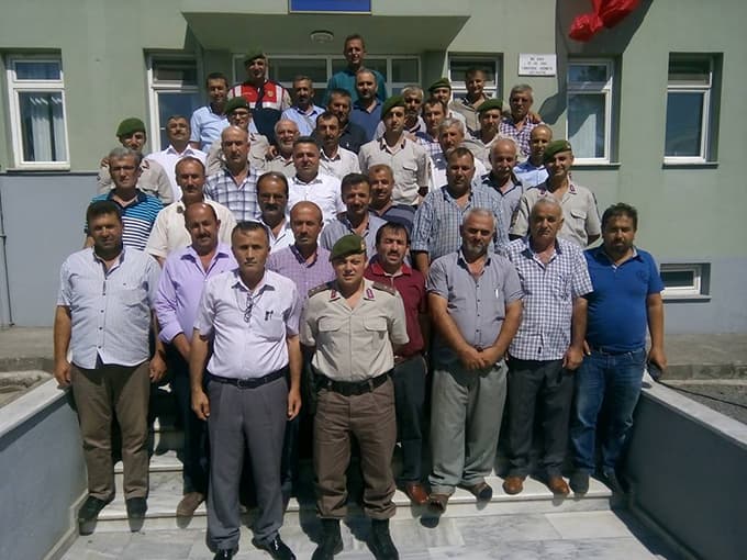 Muhtarlardan jandarmaya teşekkür ziyareti