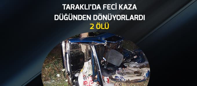 Düğünden dönen aile kaza yaptı 2: ölü
