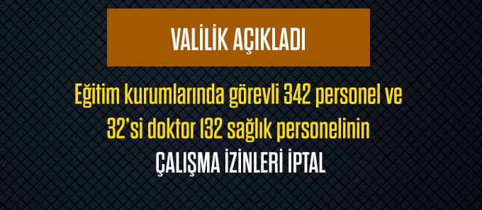Valilik il genelinde kapatılan kurumlar ile ilgili açıklama yaptı.