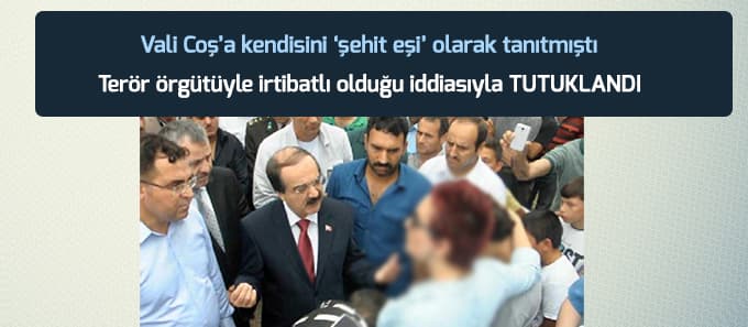 Kendisini şehit eşi olarak tanıtmıştı