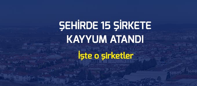 15 şirkete kayyum atandı