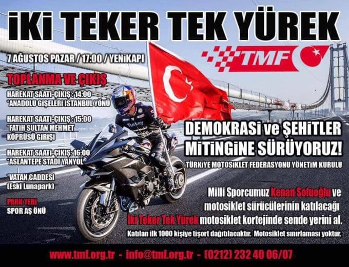 Sofuoğlu, büyük mitinge motosikletiyle gidecek