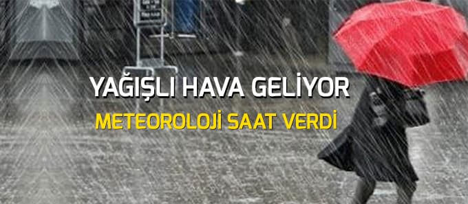 Serin ve yağışlı hava geliyor