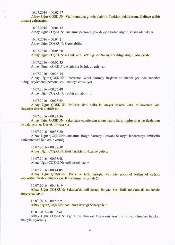 Darbeci hainlerin WhatsApp yazışmaları yayınlandı