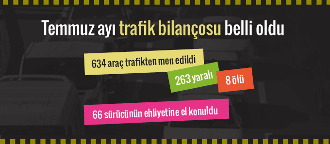 Temmuz ayı trafik bilançosu belli oldu