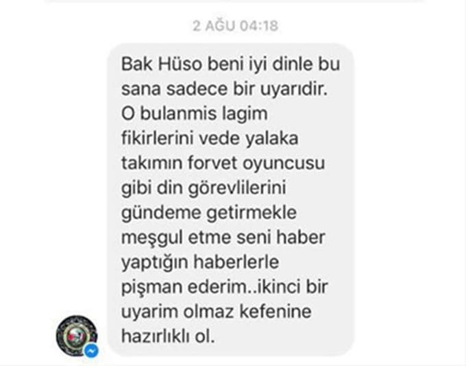 Gazeteci Hüseyin Cumalı'ya korkunç tehdit
