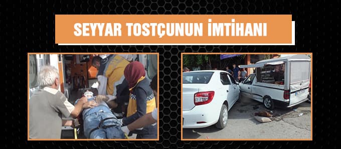 Otomobilin çarptığı seyyar satıcı yaralandı