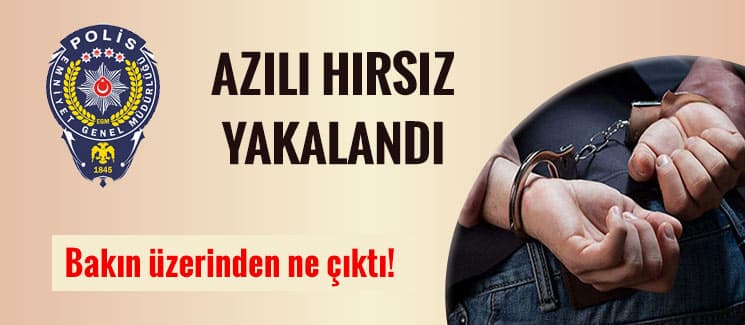 Azılı hırsız yakalandı
