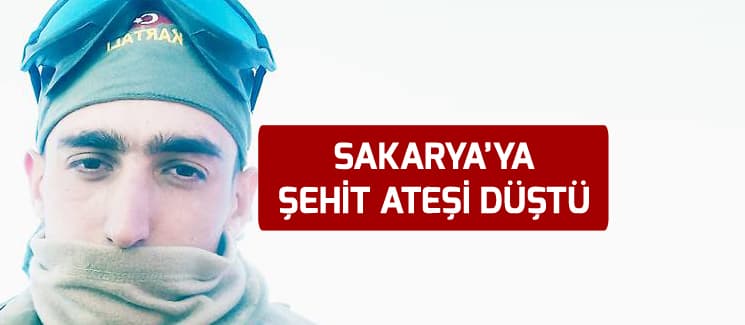 Şehit ateşi Sakarya'ya düştü