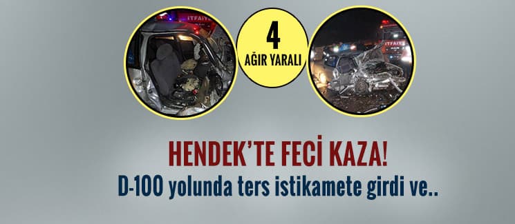 D-100 yolunda feci kaza