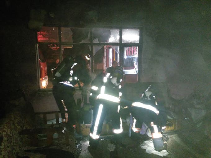 Dairedeki yangına müdahale edildi