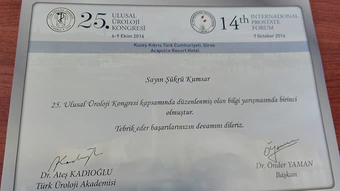 SÜEAH Üroloji Kliniği KKTC'de birinci oldu