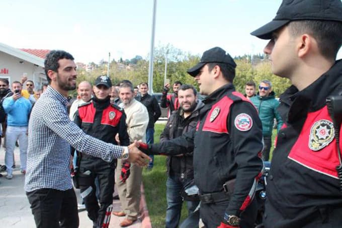 Kenan Sofuoğlu'nu böyle karşıladılar