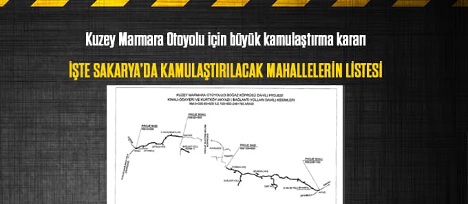 Kuzey Marmara Otoyolu için dev kamulaştırma kararı