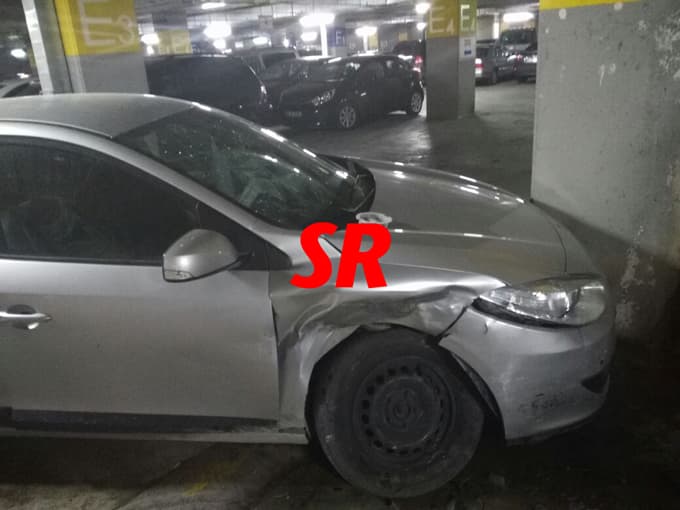 Kapalı otoparkta trafik kazası!