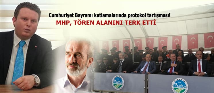MHP, tören alanını terk etti!