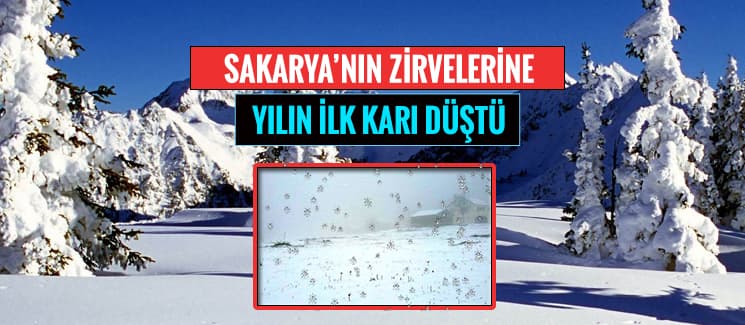 Sakarya'da zirveye ilk kar düştü