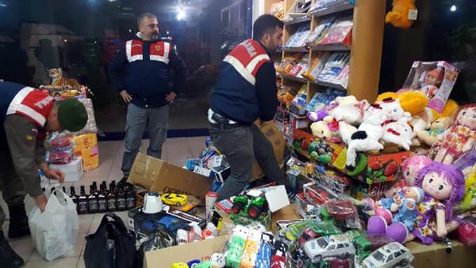 Jandarmadan kaçak içki operasyonu