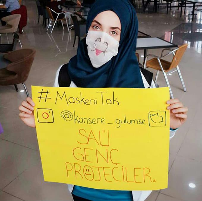 Genç Projeciler Topluluğu "#maskenitak" kampanyası