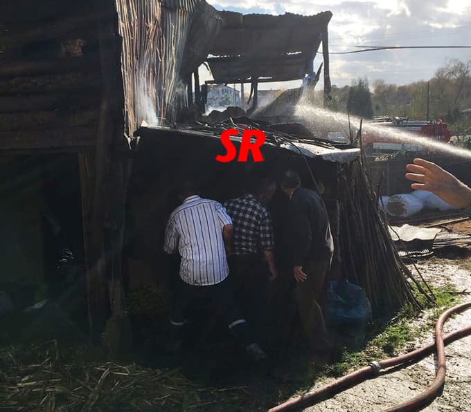 Ahırda yangın çıktı, bir büyükbaş hayvan yandı!