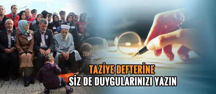 Şehit ailesine taziye defteri