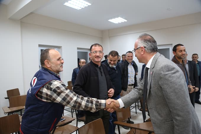 O merkezde kurslar başladı