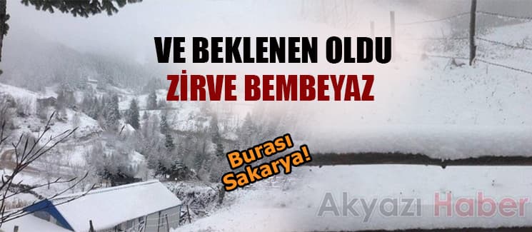 Sakarya'nın zirvesi beyaza büründü