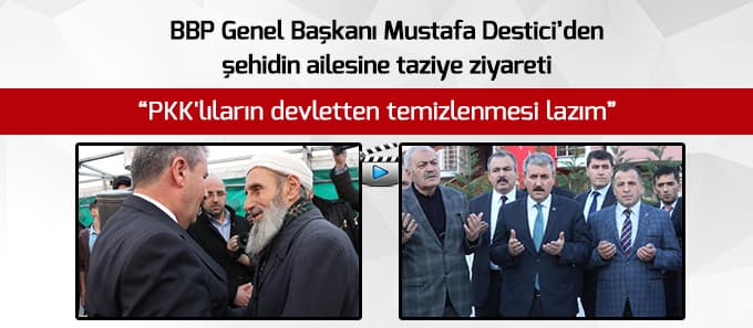 Destici: PKK'lıların devletten temizlenmesi lazım