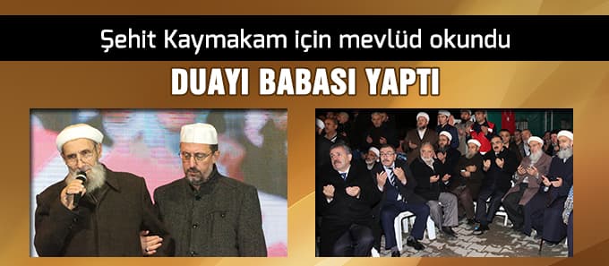 Şehit kaymakam için mevlüd okundu