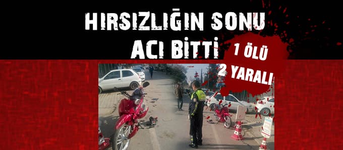 Çaldıkları motosikletle...
