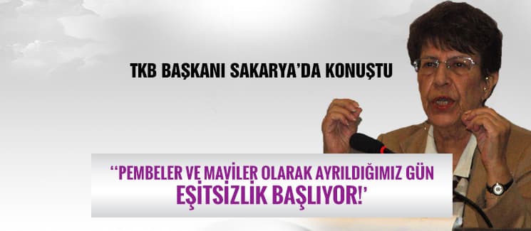 ''Pembeler ve maviler olarak ayrıldığımızda eşitsizlik başlıyor''