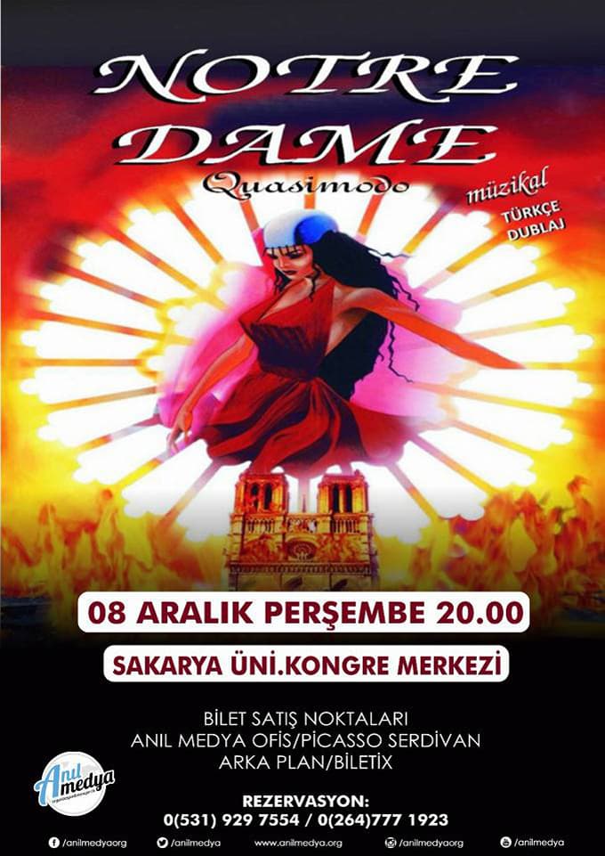 "Notre Dame Quasimodo" Müzikali Sakarya'da!