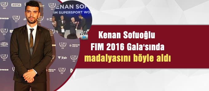 Kenan Sofuoğlu Berlin'deki FIM 2016 Gala'sında madalyasını aldı